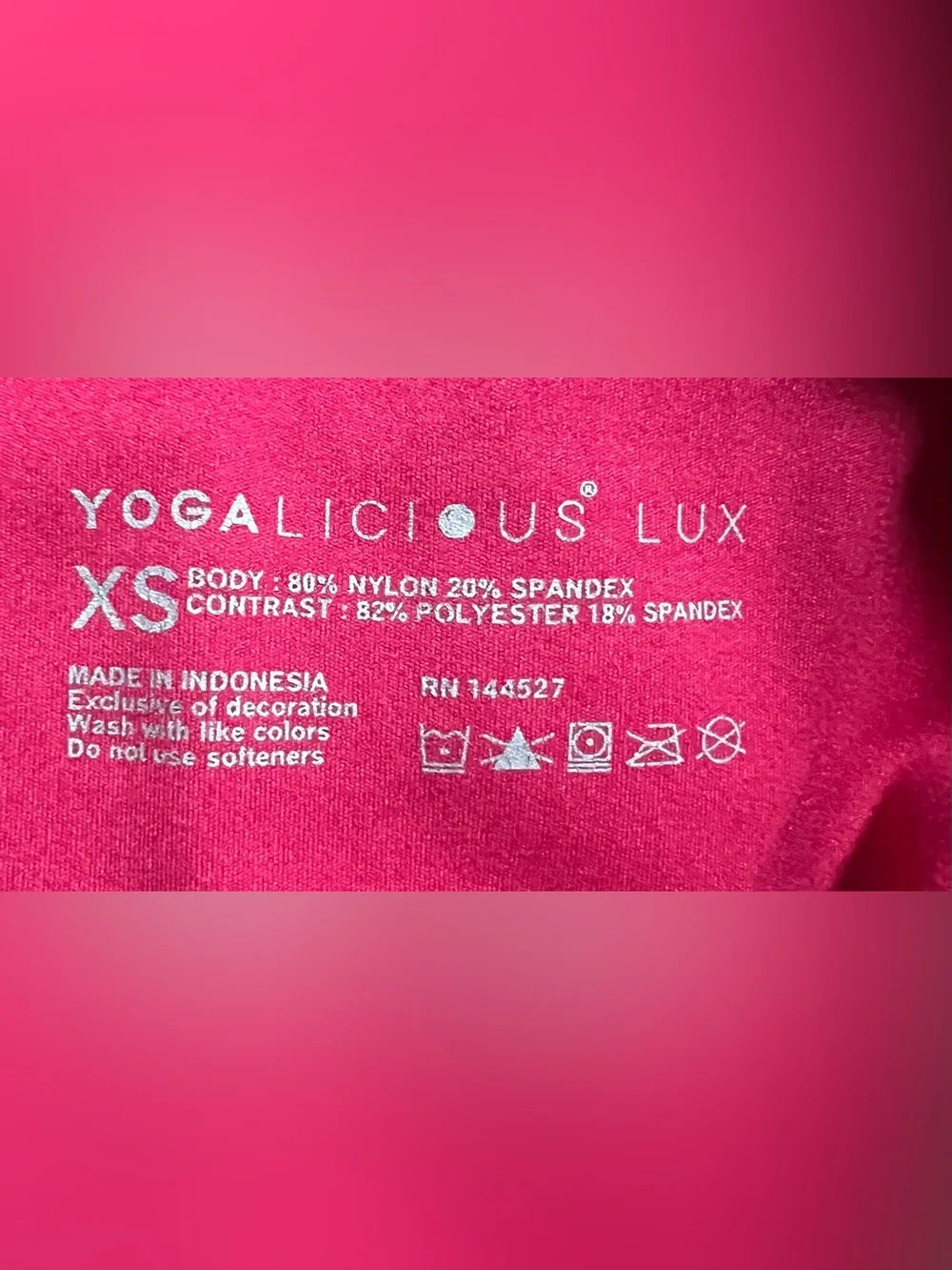 Yogalicious Hot Pink Girls' Performance Leggings